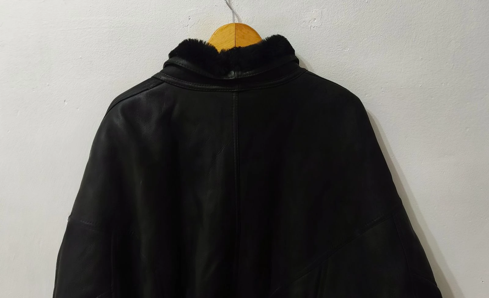 Black leather jacket men Size 42 – photo 8